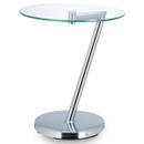Relaxdays Glas u. Chrom runder Beistelltisch