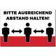 Rosenbaum Offsetdruck Abstand-Schild Vergleich