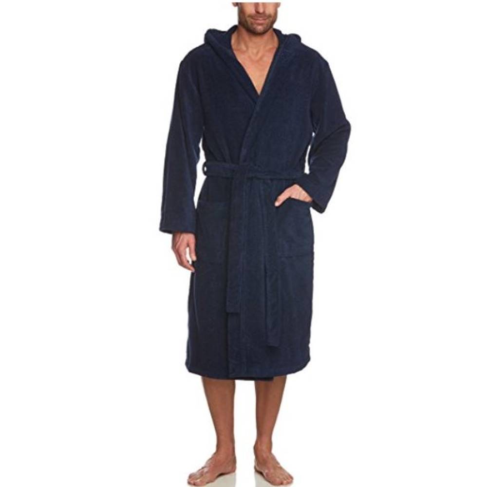 Hamam Saunamantel für Männer und Frauen - leicht und dünn - grau, blau