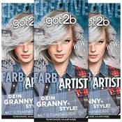 Schwarzkopf got2b Farb/Artist 098 Granny Silber Vergleich