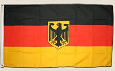 Deutschland Flagge 90 X 150 Cm – Aus 100% Polyester, Mit Messingösen