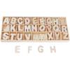 Sharplace 156er Set Holz Mini Großbuchstaben