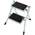 SONGMICS GSL02WT Klappbare Stufenleiter