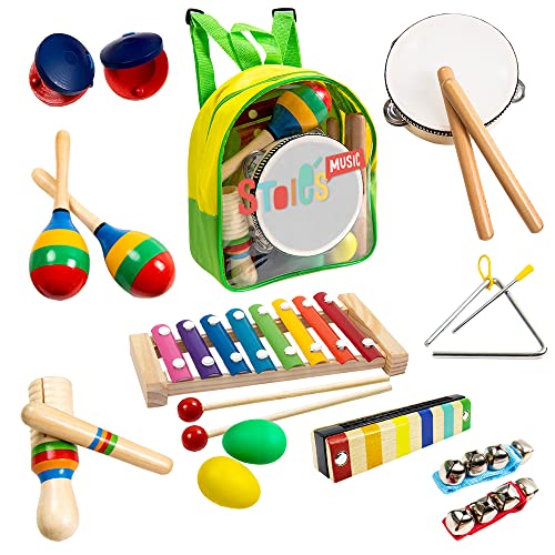 LENBEST Spielzeug-Musikinstrument Rosa Holz Musikinstrument Spielzeug für  Kinder, (25 Stück Musikinstrumente Kinder Set, 25 tlg), Einzigartiges Rosa  Musik Kinderspielzeug mit Xylophon