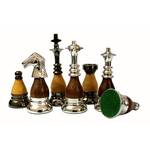 StonKraft Schachfiguren Messing und Holz