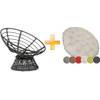 Sunnypillow Rattansessel mit Kissen
