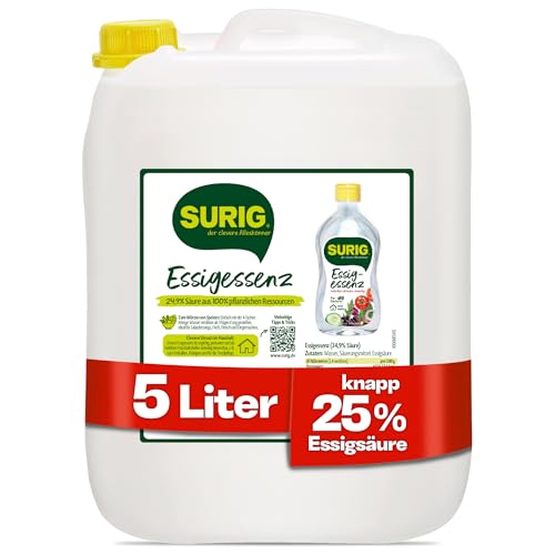 Oma`s Tafelessig 10% Säure 5L Kanister | Geschmackssieger für die gute Küche | Premium Haushaltsessig