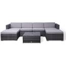 SVITA Lugano Poly Rattan Lounge Garten-Set XXL 