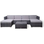 SVITA Lugano Poly Rattan Lounge Garten-Set XXL 