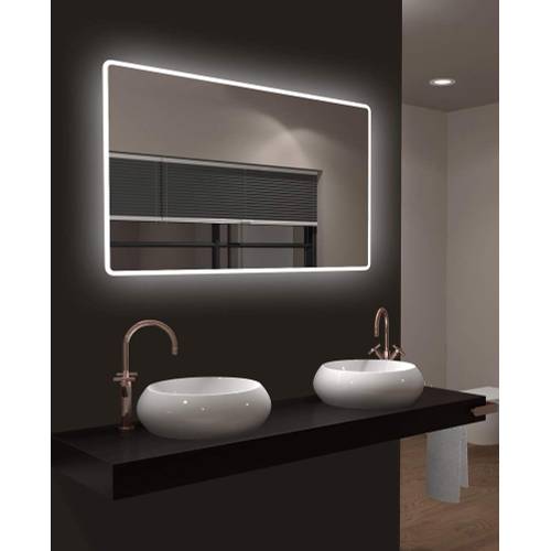 Artforma Badspiegel mit LED Beleuchtung 100x60 cm mit Ablage und