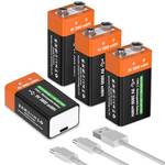 Tayuzh 9V Wiederaufladbare Akkus