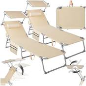 Tectake 2er Set Sonnenliege