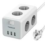 Tessan 9-in-1-Mehrfachsteckdose mit USB