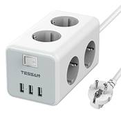 Tessan 9-in-1-Mehrfachsteckdose mit USB