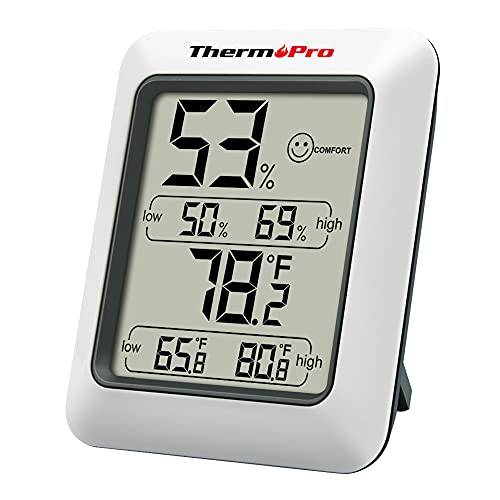 ORIA Thermometer Hygrometer Innen Außen, Digital Temperatur  Luftfeuchtigkeit Monitor, Thermo-Hygrometer mit Außensensor, Großem LCD  Anzeige, ℃/℉
