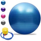 ScSPORTS® Gymnastikball - 65cm, mit Pumpe, bis 180 kg, Anti Burst,  Rutschfest, Gummi, Silber - Fitnessball, Bürostuhl