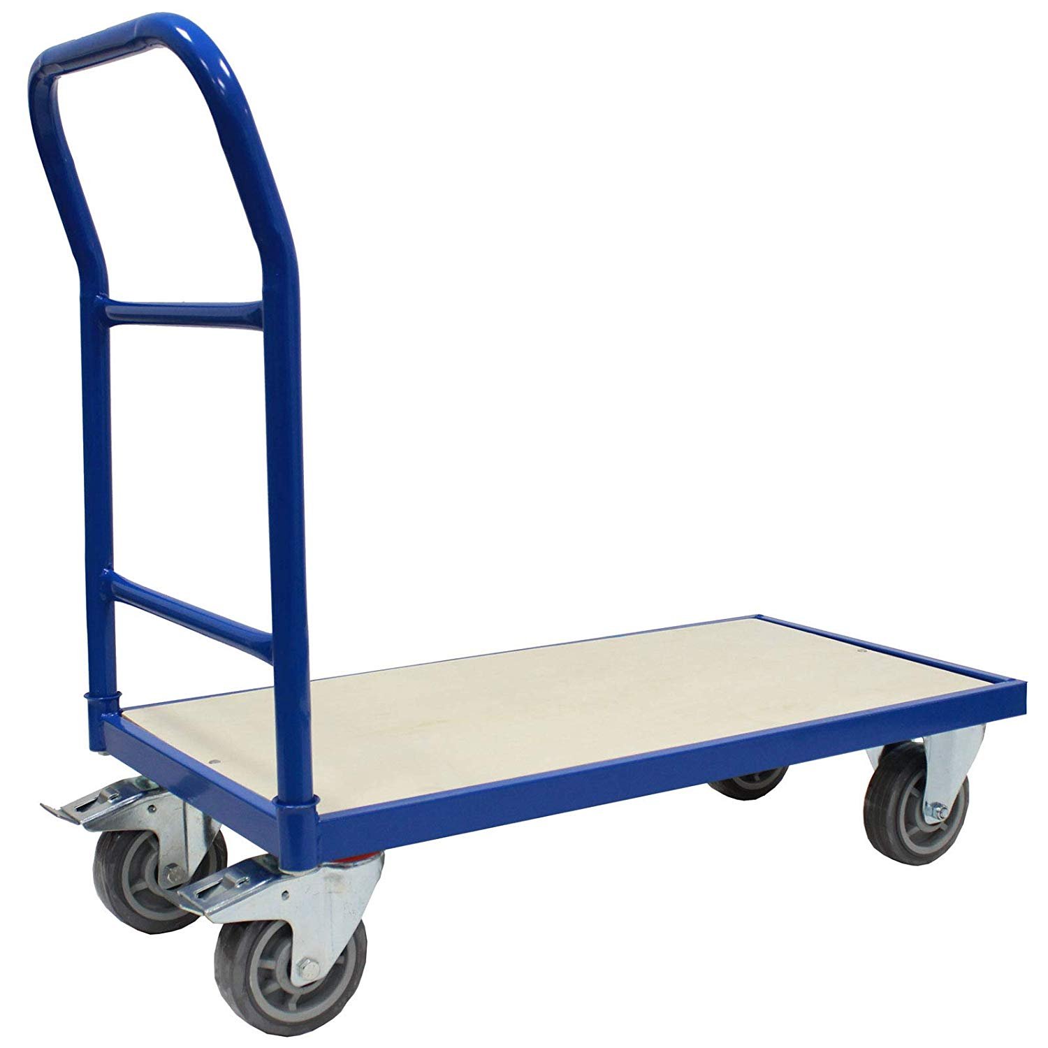 Pavo 8055890 Alu-PP Plattformwagen – Einklappbar, Stabiler Griff, Schwarz/aluminum, Klappbare Lenkarme & Räder