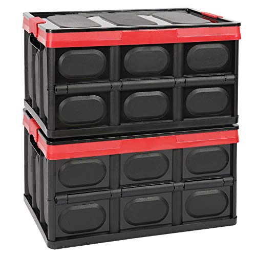 2 Klappboxen Aus Kunststoff – Faltbar, 16 Liter, Stabil & Platzsparend (34,5 X 29,5 X 26,4 Cm)
