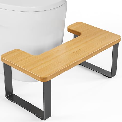 Tabouret De Toilette Pliable En Bambou – Pour Une Position Accroupie Naturelle – Support 350 Kg – Santé Intestinale