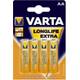 Varta Longlife Extra Alkaline AA, 4er Pack Vergleich