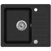 VBChome Spüle 56 x 46 cm schwarz Granit