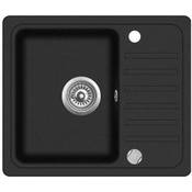VBChome Spüle 56 x 46 cm schwarz Granit