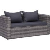 vidaXL 2X Garten Ecksofa 2-Sitzer Gartensofa