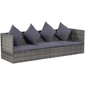 vidaXL Gartenliege Poly Rattan 