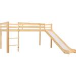 Vidaxl Kiefernholz Massiv Hochbett mit Rutsche