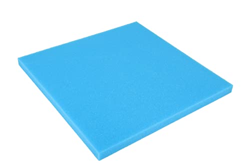 AQUARISTIK-PARADIES Filterschaum Filtermatte - Blau 50 x 50 x 5 cm