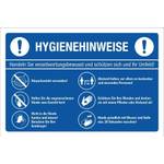 WERBEPUNKT. Schild Hygienehinweise