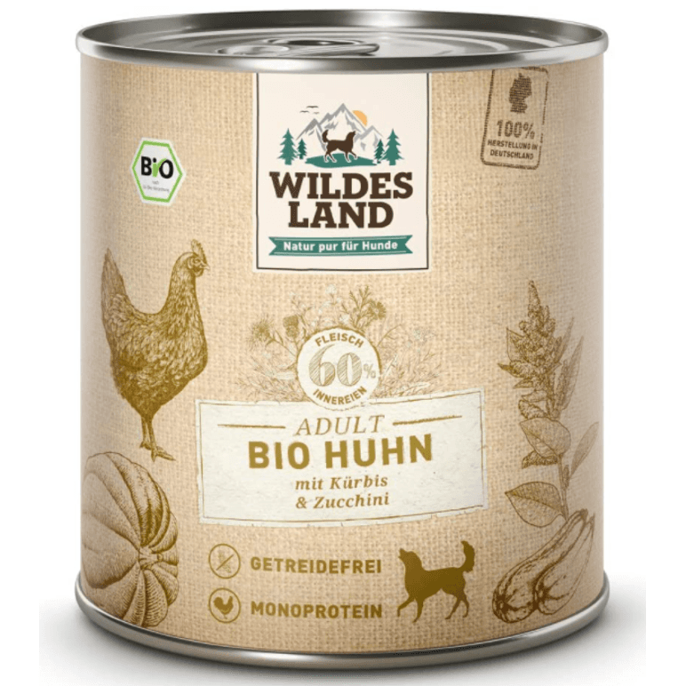 Wildes Land Bio-Huhn Hundefutter