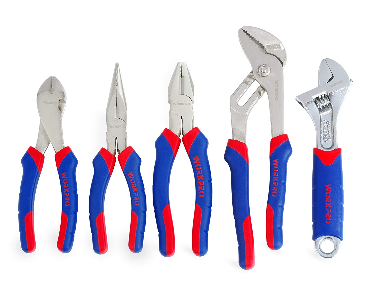 Allied Werkzeuge 3-teiliges Zangen-Set – 25,4 Cm Groove Joint Zange & 6" Lange Nasenzange, Rutschfeste Griffe, Feder-geladen