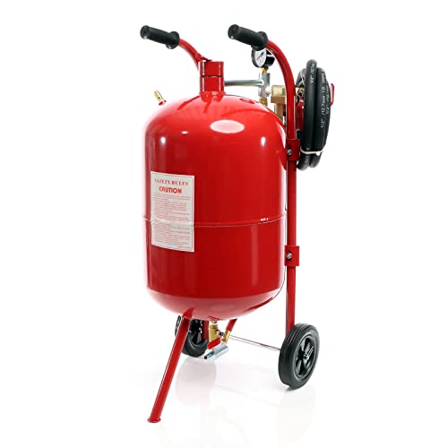 Mobiler Sandstrahler 80l Mit Vakuumsystem - Strahlgerät 3-6 Bar Für Rost & Farbe