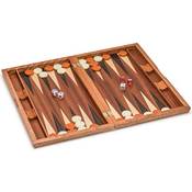 Yellow Mountain Imports Backgammon-Spiel-Set mit Holzeinlagen