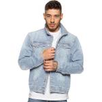 Ze Enzo Herren Denim Trucker Jeansjacke