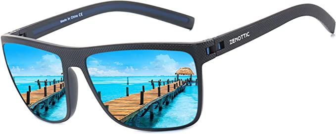 ZENOTTIC Polarisierte Sonnenbrille – UV400 Schutz, Retro Oval Metallrahmen, Für Damen & Herren