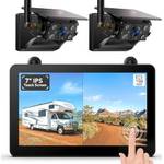 Zeroxclub Dual Solar Rückfahrkamera 7 Zoll