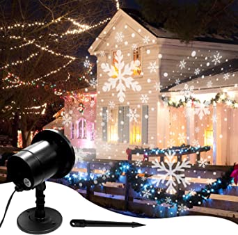 YAZEKY LED Projektor Weihnachten Aussen 2-in-1 LED