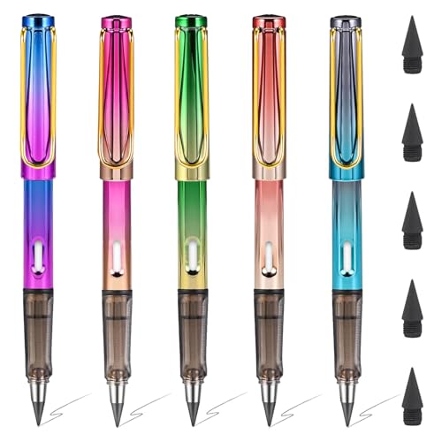 Swivy Ewige Bleistifte 12er Set - Magische Buntstifte Ohne Anspitzen, Mit 12 Wechselspitzen