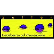 Zotter Heidelbeeren auf Zitronencreme
