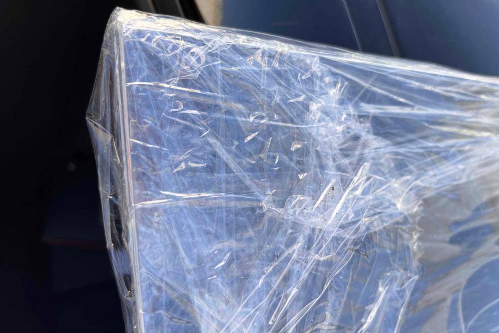Acrylglasscheibe im Test: Acrylglasscheibe ist verpackt
