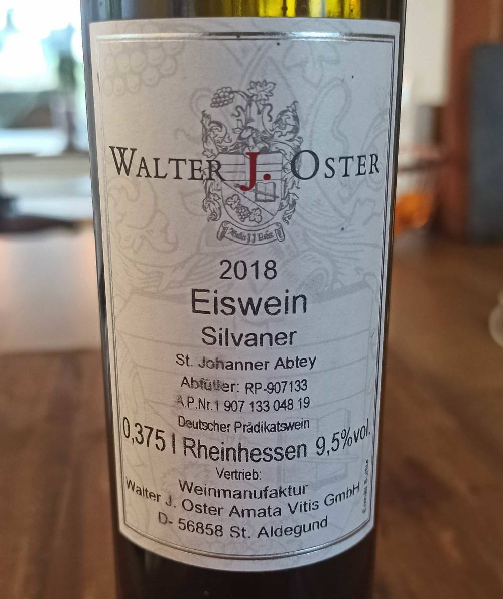 Eiswein Flaschenetikett