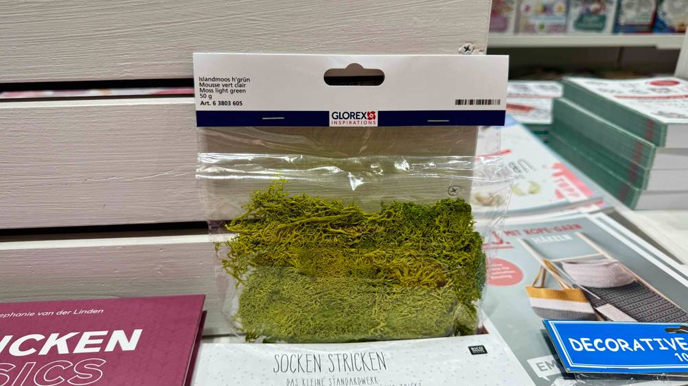 Das getestete Islandmoos befindet sich in einem transparenten Beitel.