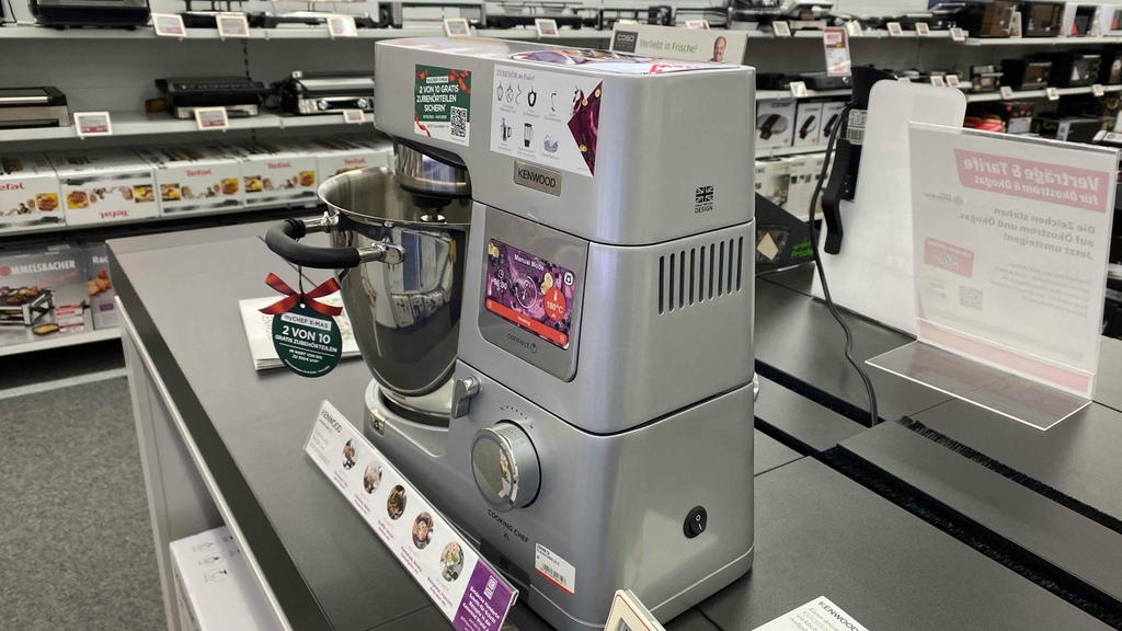 Rückseite der getesteten Küchenmaschine mit Kochfunktion.