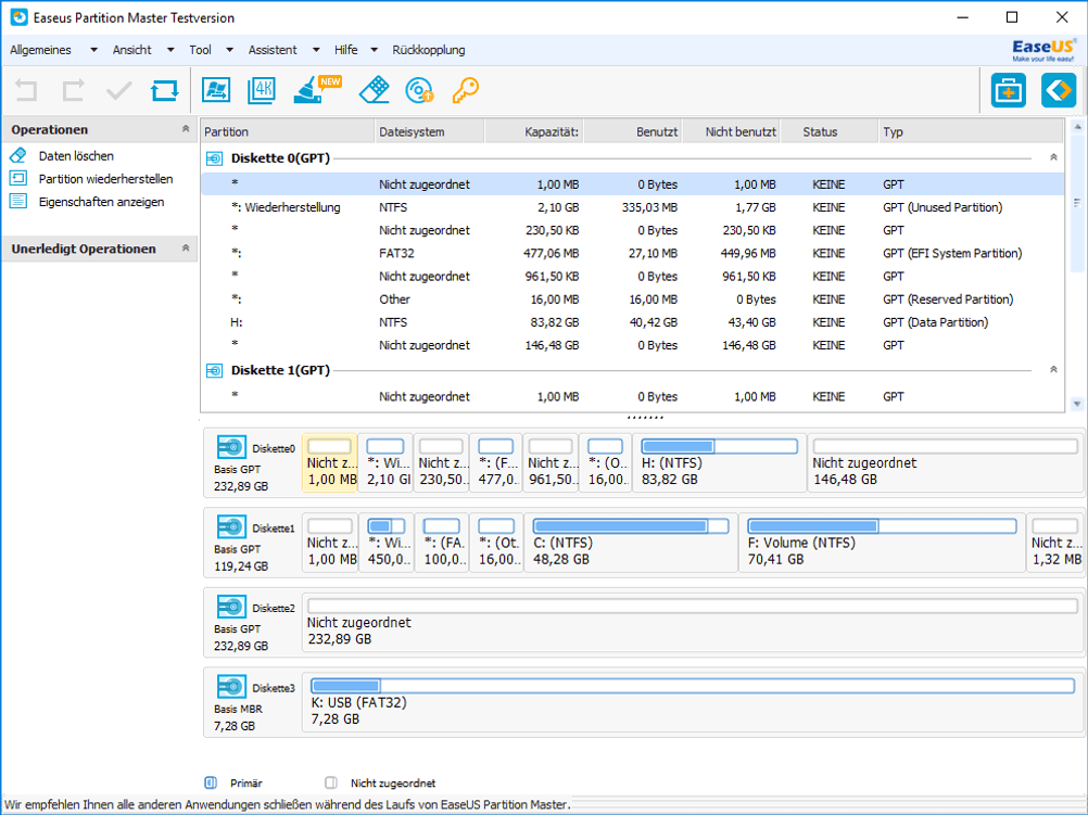 Partitionsmanager Easeus Partition Master Pro