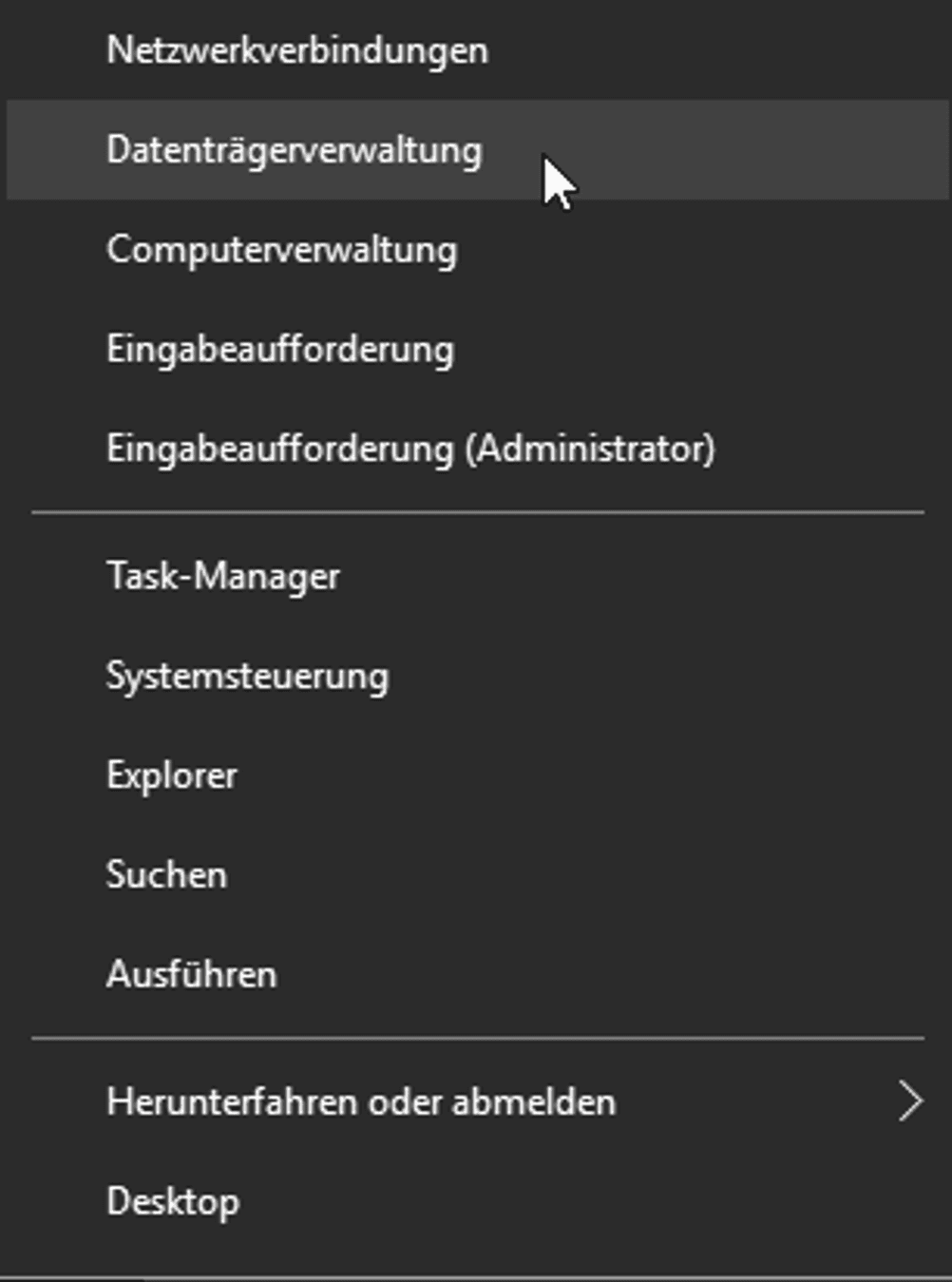 Partitionsmanager Windows Datenträgerverwaltung