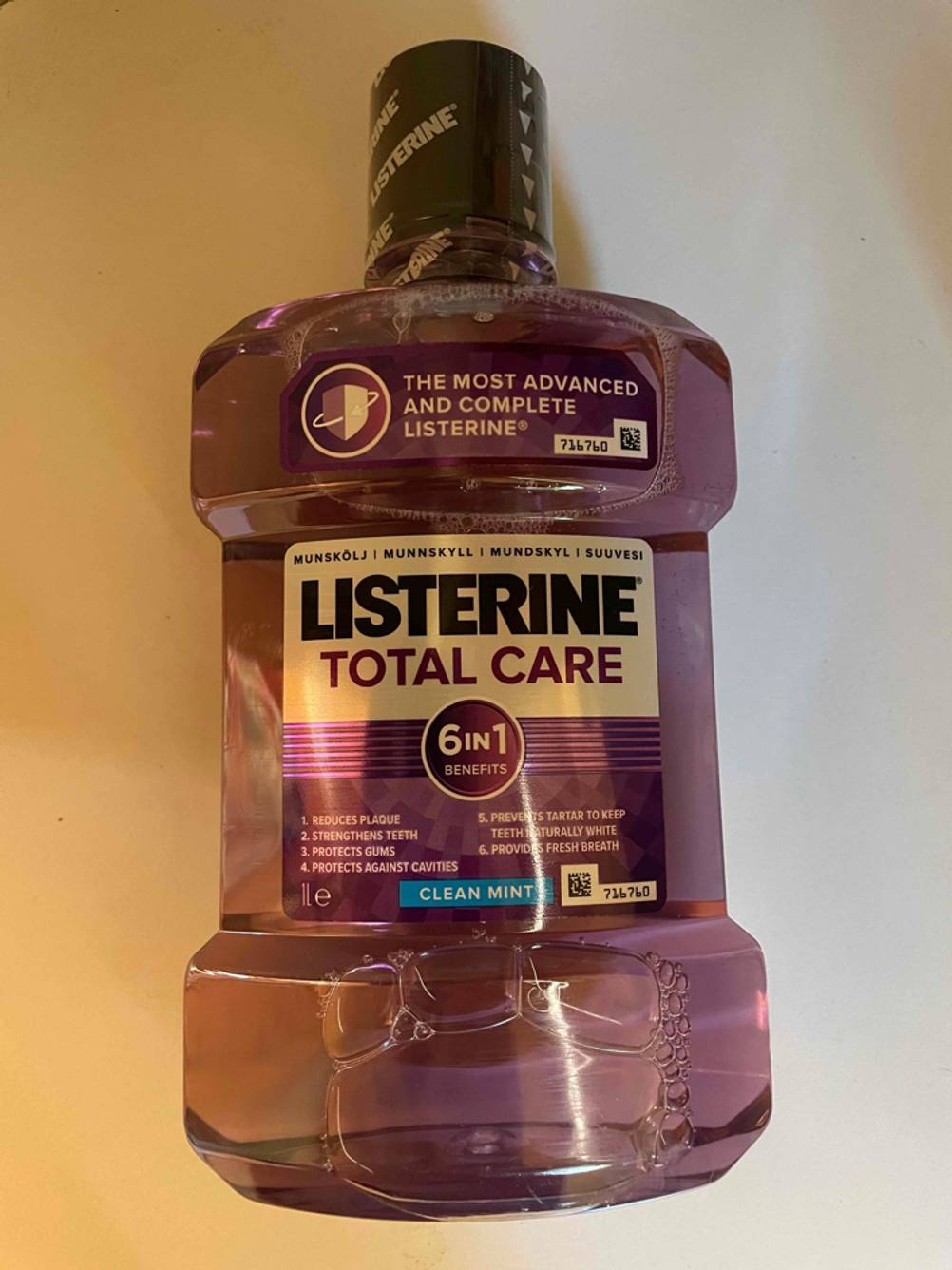 Listerine Total Care Mundspülung Vorderseite.