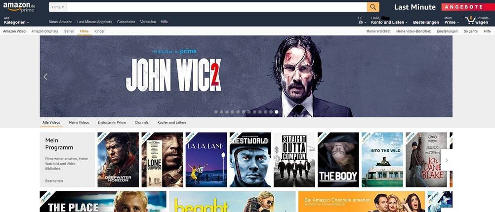 Amazon Prime Filme Startseite