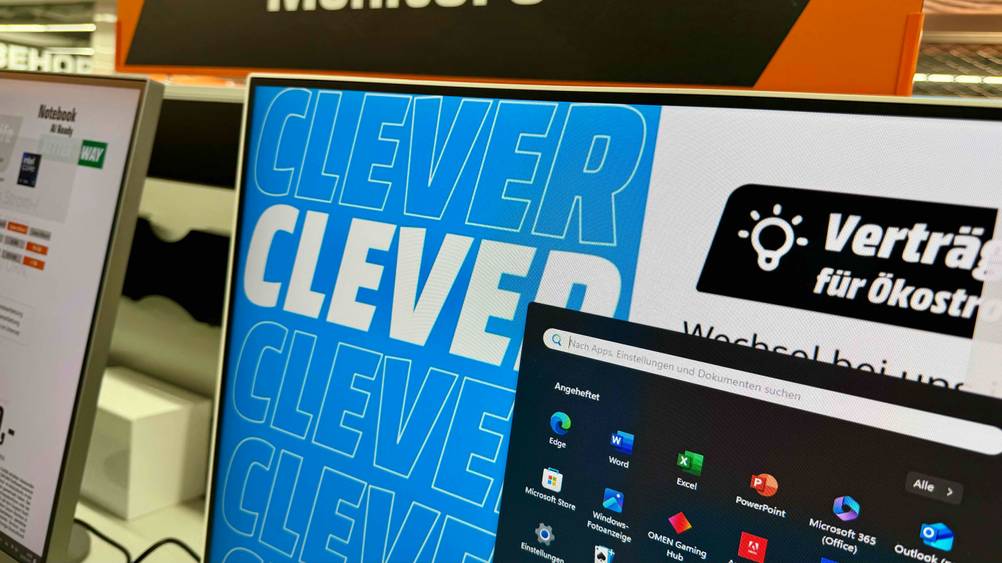 Die Umrandung des HP-Monitors, welcher getestet wurde im Fokus.